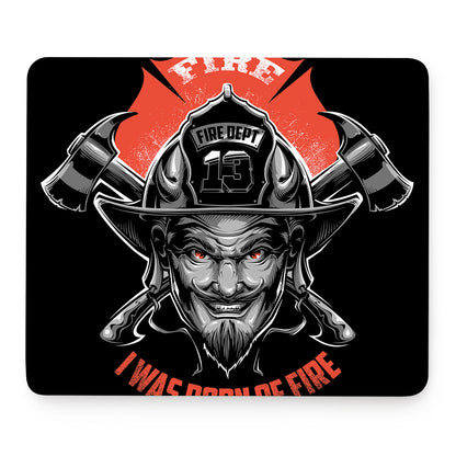 Firefighter Devil Print Mouse Pad
