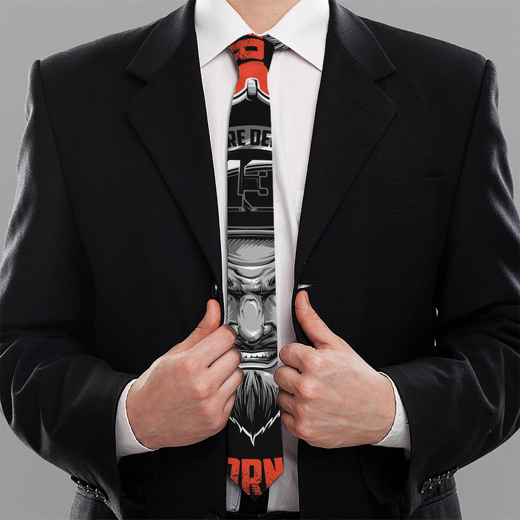 Firefighter Devil Print Necktie