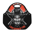Firefighter Devil Print Neoprene Lunch Bag