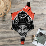 Firefighter Devil Print One Shoulder Bodysuit