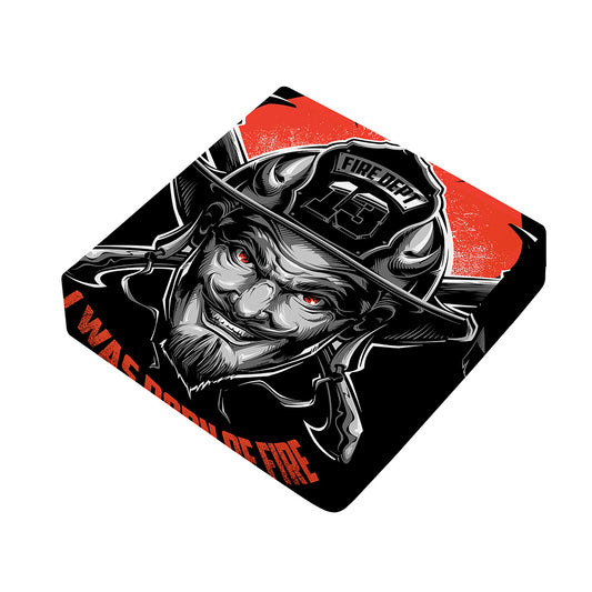 Firefighter Devil Print Outdoor Seat Cushion Cover