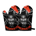 Firefighter Devil Print Oven Mitts