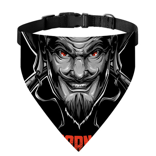 Firefighter Devil Print Over The Collar Dog Bandana