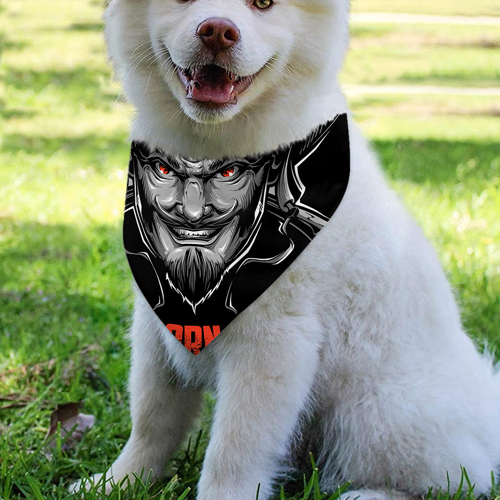 Firefighter Devil Print Over The Collar Dog Bandana
