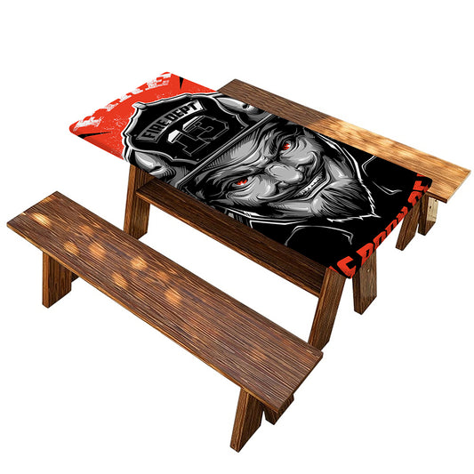 Firefighter Devil Print Picnic Table Cover