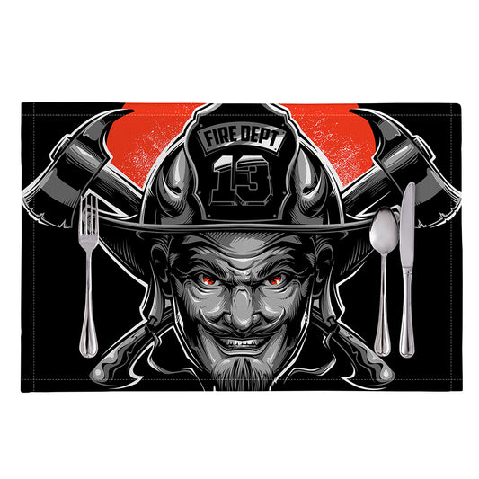 Firefighter Devil Print Placemat