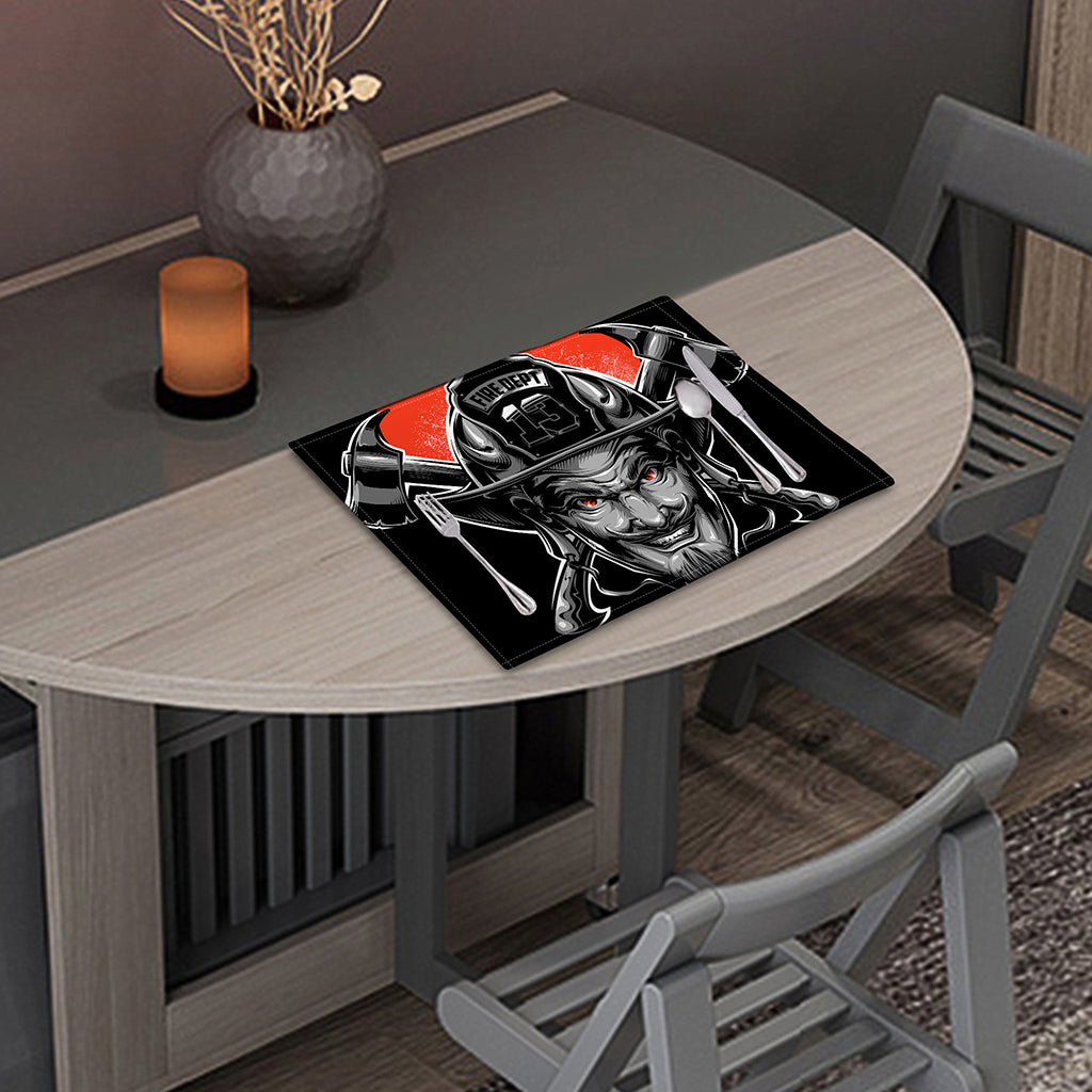 Firefighter Devil Print Placemat