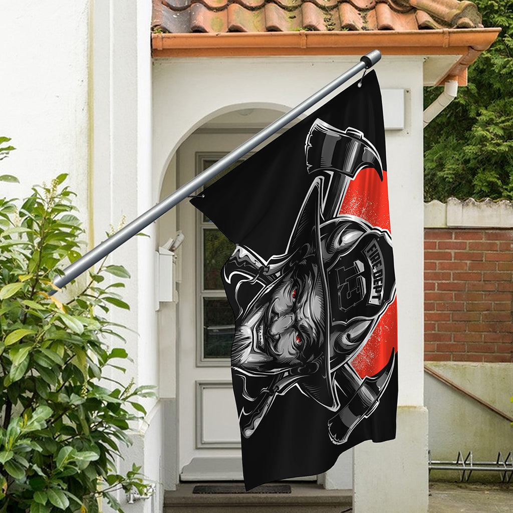 Firefighter Devil Print Polyester Flag