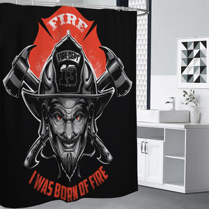 Firefighter Devil Print Premium Shower Curtain