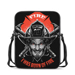 Firefighter Devil Print Rectangular Crossbody Bag