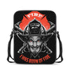 Firefighter Devil Print Rectangular Crossbody Bag