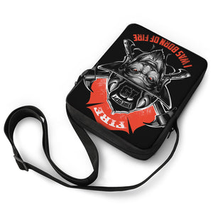 Firefighter Devil Print Rectangular Crossbody Bag