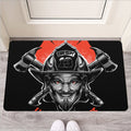 Firefighter Devil Print Rubber Doormat