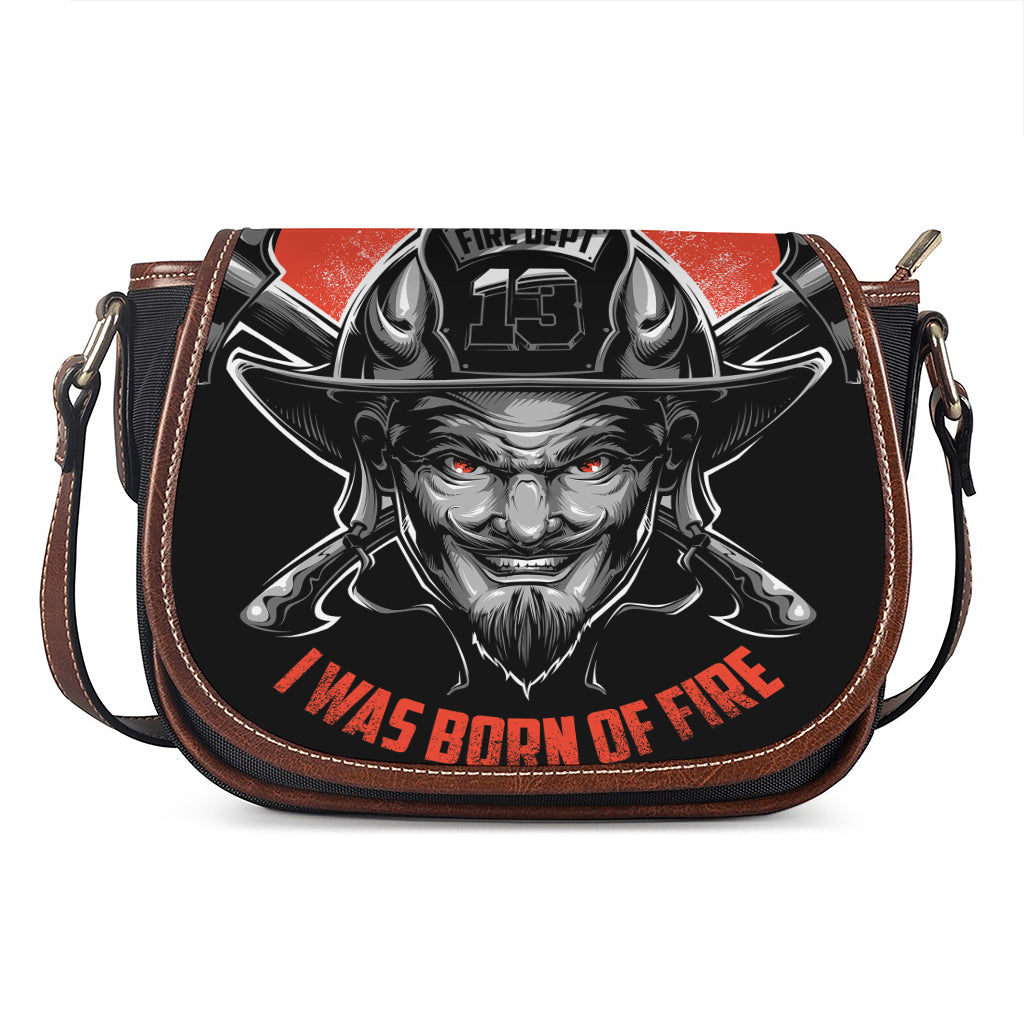 Firefighter Devil Print Saddle Bag