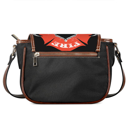Firefighter Devil Print Saddle Bag