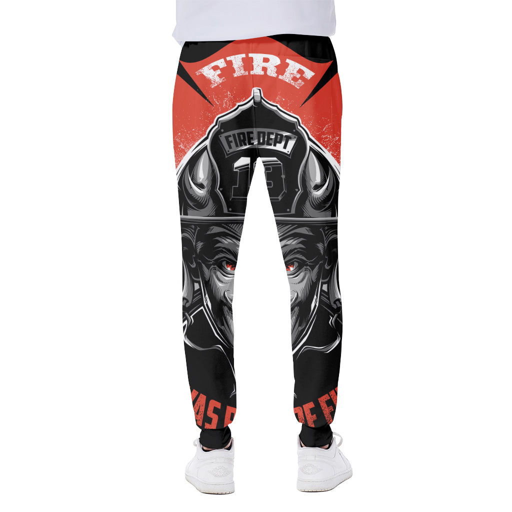 Firefighter Devil Print Scuba Joggers