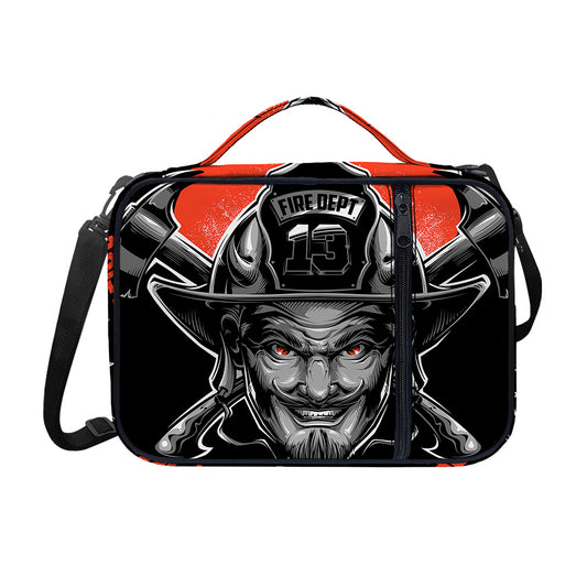 Firefighter Devil Print Shoulder Strap Bible Bag