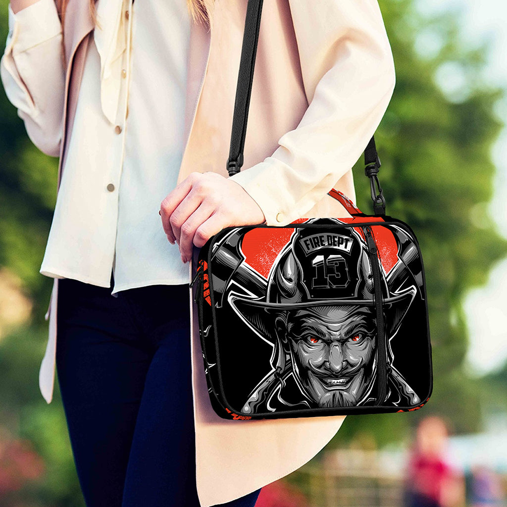 Firefighter Devil Print Shoulder Strap Bible Bag