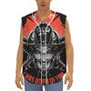 Firefighter Devil Print Sleeveless Baseball Jersey