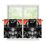 Firefighter Devil Print Tier Curtains
