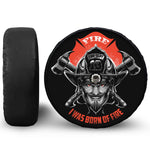 Firefighter Devil Print Tire Cover With Camera Hole