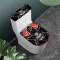Firefighter Devil Print Toilet Lid And Tank Cover Set