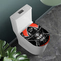 Firefighter Devil Print Toilet Lid Cover