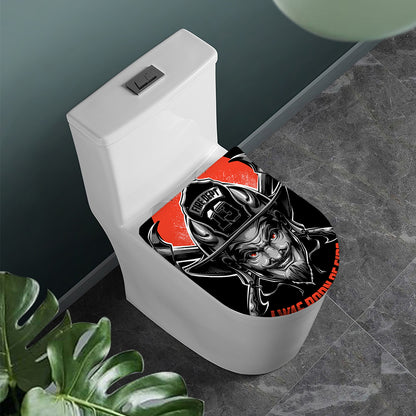 Firefighter Devil Print Toilet Lid Cover