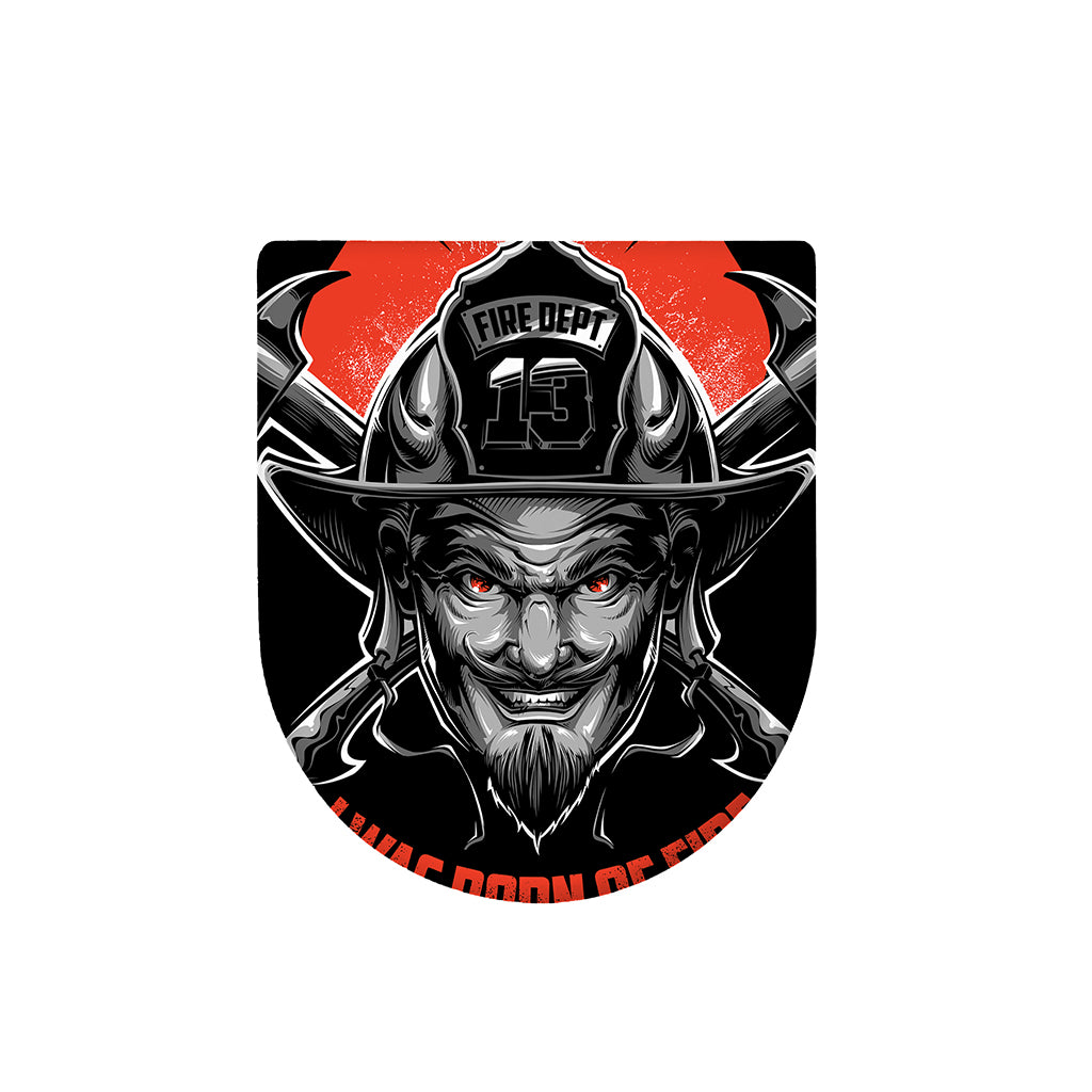 Firefighter Devil Print Toilet Lid Cover