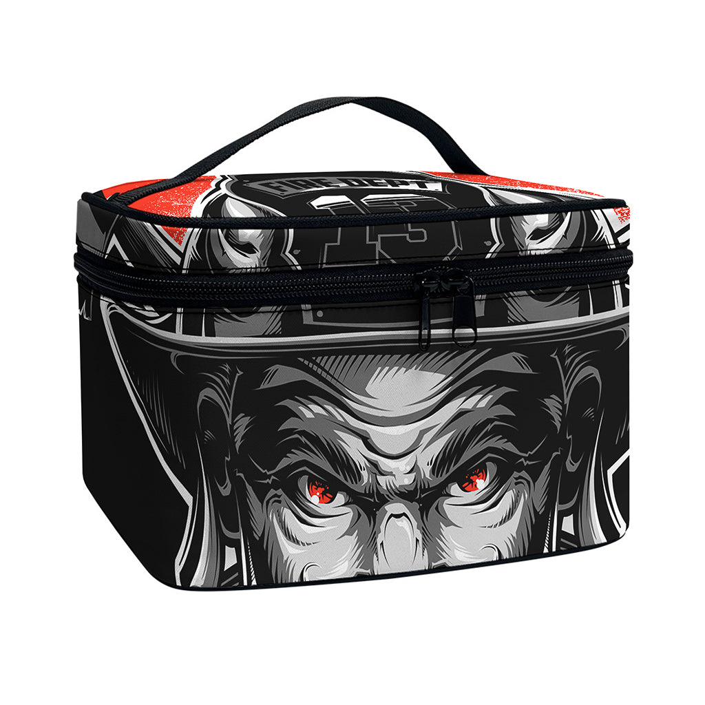 Firefighter Devil Print Travel Makeup Bag