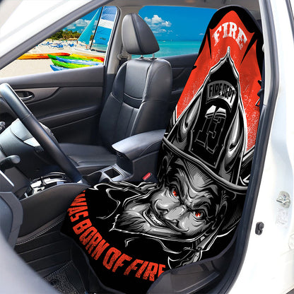 Firefighter Devil Print Waterproof Car Seat Cover