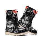 Firefighter Devil Print Winter Boots