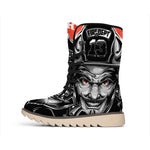 Firefighter Devil Print Winter Boots