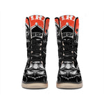 Firefighter Devil Print Winter Boots