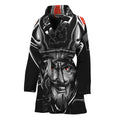Firefighter Devil Print Women's Bathrobe