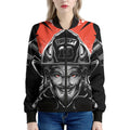 Firefighter Devil Print Women's Bomber Jacket