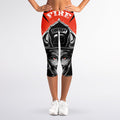 Firefighter Devil Print Women's Capri Leggings