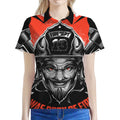 Firefighter Devil Print Women's Polo Shirt