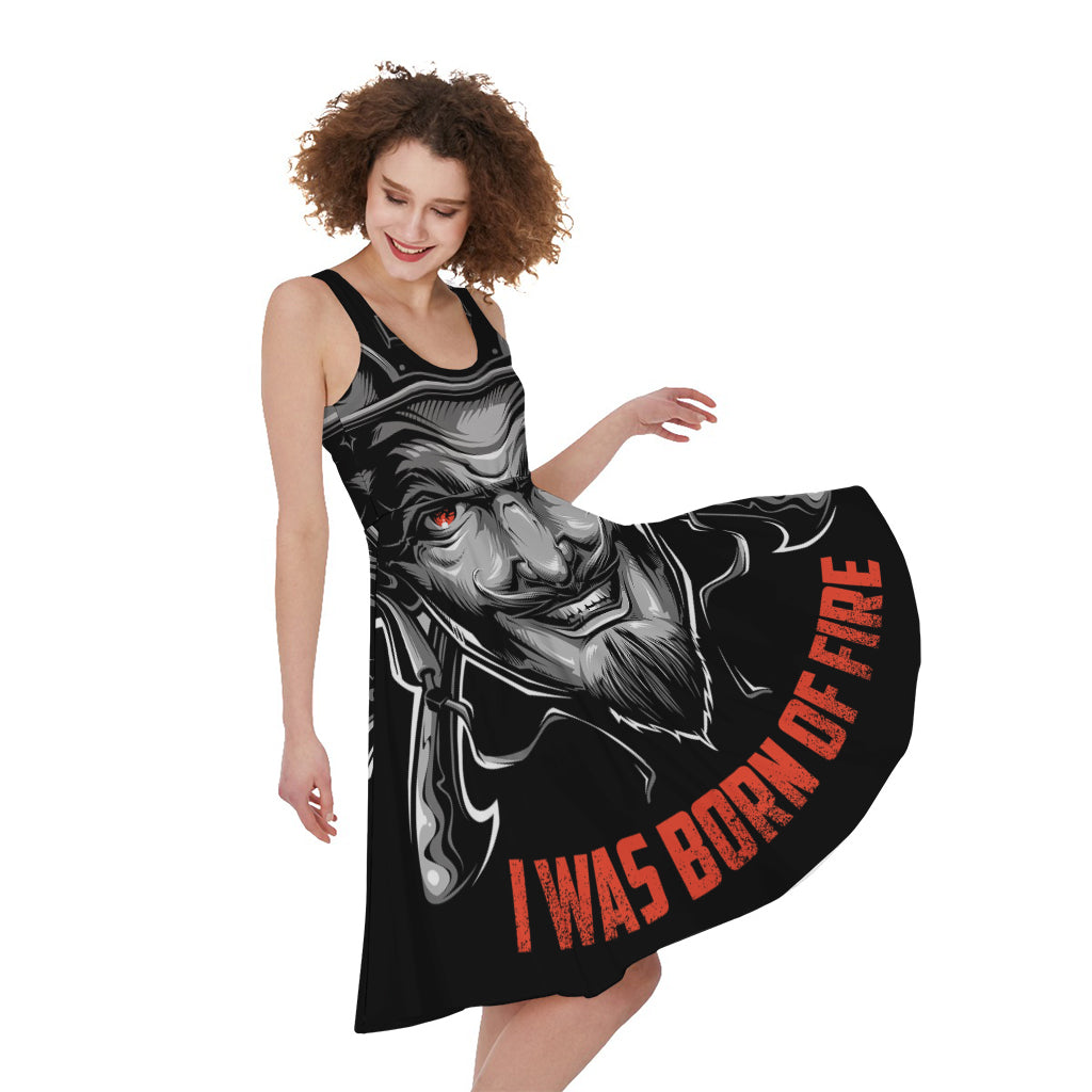 Firefighter Devil Print Women's Sleeveless Dress