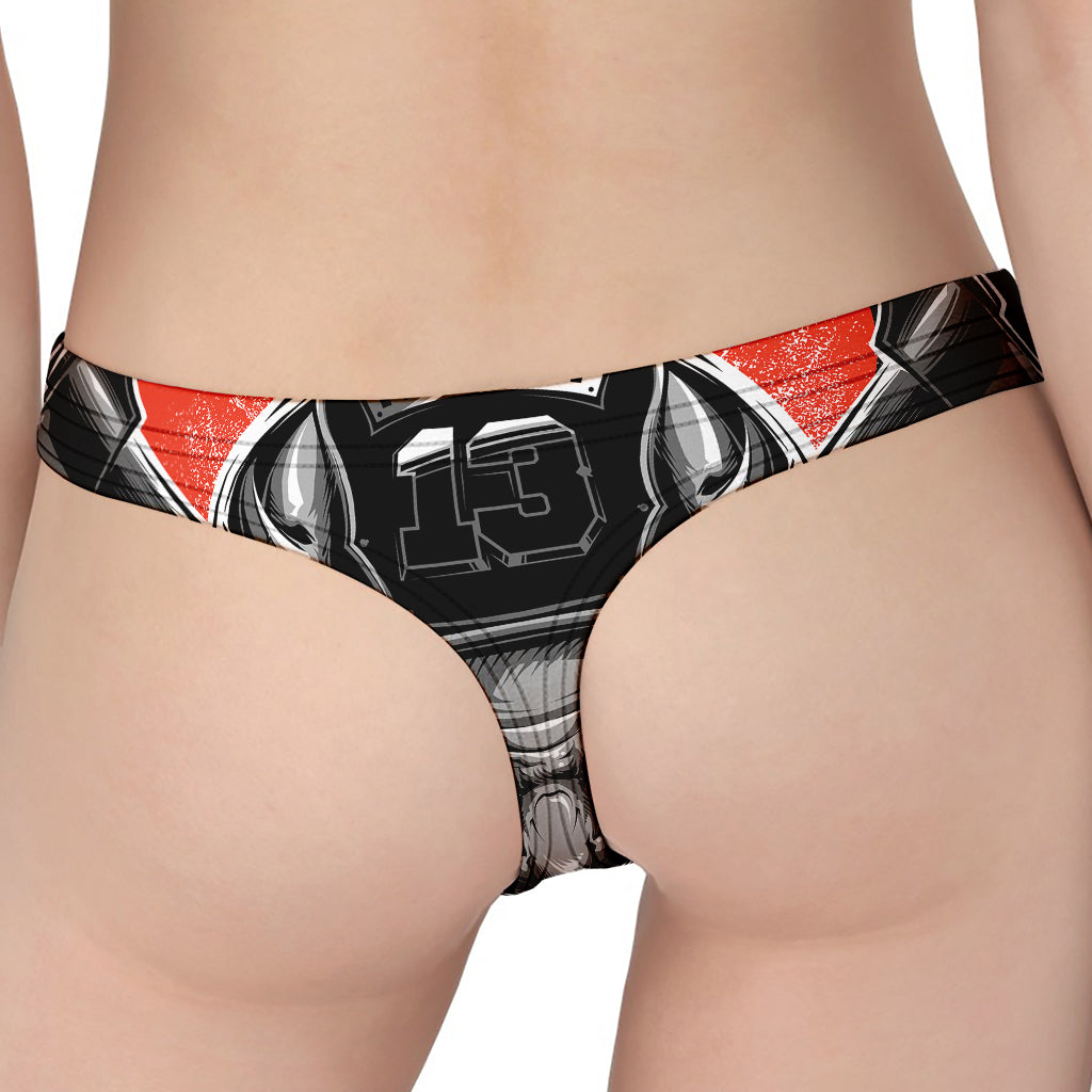 Firefighter Devil Print Women's Thong