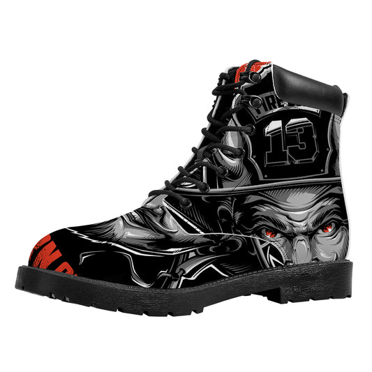 Firefighter Devil Print Work Boots