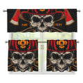 Firefighter First In Last Out Print 3 Piece Kitchen Curtains