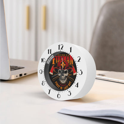 Firefighter First In Last Out Print Alarm Clock