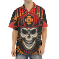Firefighter First In Last Out Print Aloha Shirt