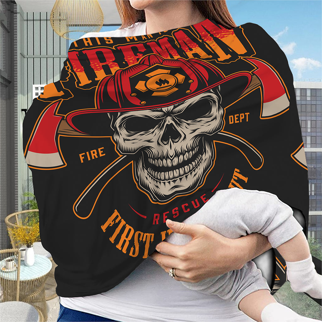 Firefighter First In Last Out Print Baby Seat Cover