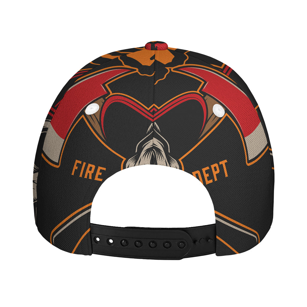 Firefighter First In Last Out Print Baseball Cap
