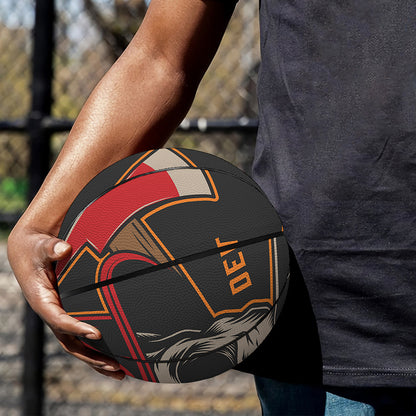 Firefighter First In Last Out Print Basketball