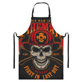 Firefighter First In Last Out Print Bib Apron With Pocket