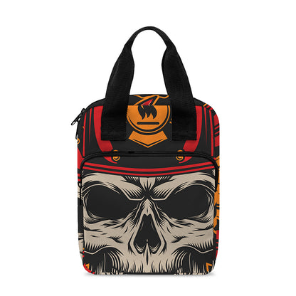 Firefighter First In Last Out Print Bible Tote Bag