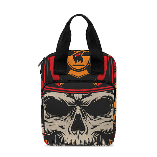 Firefighter First In Last Out Print Bible Tote Bag